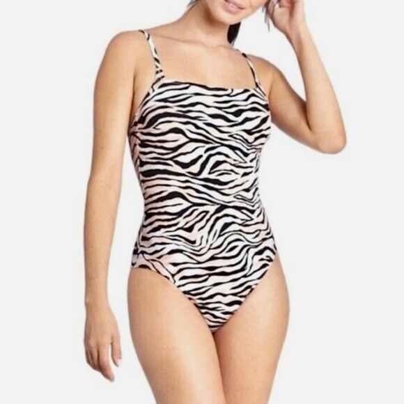 Shade & Shore Zebra Print One Piece Swimsuit - Picture 5 of 5